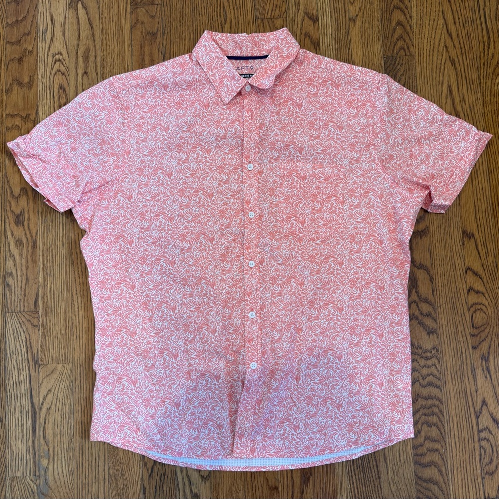 Apt. 9 Coral Leaf Print Top